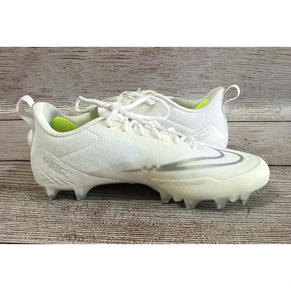 Nike Alpha Huarache 8 Pro White Silver Lacrosse Cleats CW4439-100 Mens 10 NWOB